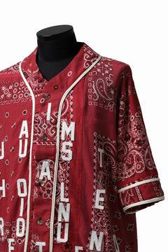 画像をギャラリービューアに読み込む, READYMADE BANDANA BASEBALL SHIRT (RED ASORT #B)