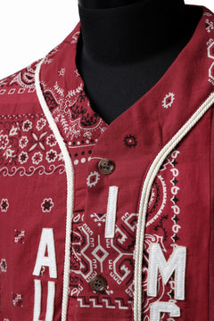 画像をギャラリービューアに読み込む, READYMADE BANDANA BASEBALL SHIRT (RED ASORT #B)