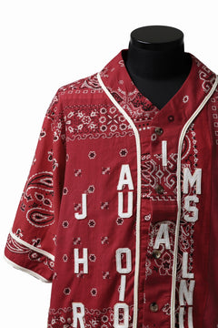 画像をギャラリービューアに読み込む, READYMADE BANDANA BASEBALL SHIRT (RED ASORT #B)