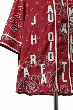 画像をギャラリービューアに読み込む, READYMADE BANDANA BASEBALL SHIRT (RED ASORT #B)