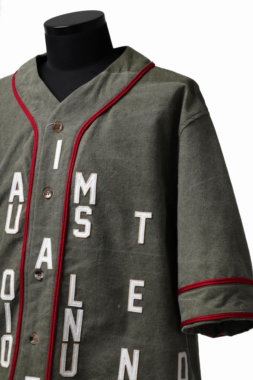 画像をギャラリービューアに読み込む, READYMADE MILITARY BASEBALL SHIRT (KHAKI GREEN #C)