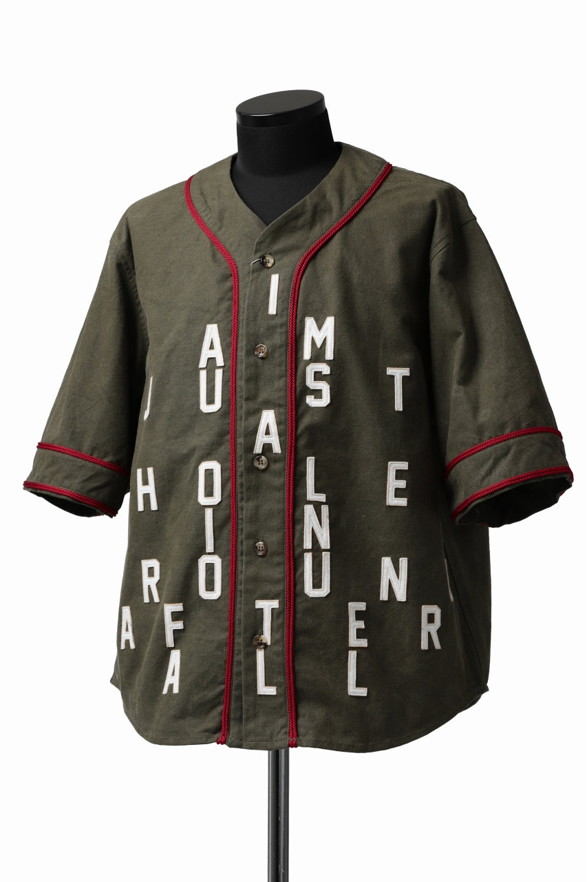 画像をギャラリービューアに読み込む, READYMADE MILITARY BASEBALL SHIRT (KHAKI GREEN #B)