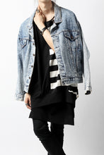 画像をギャラリービューアに読み込む, N/07 OVERFIT DOLMAN T-SHIRT / HORIZONTAL PANELED (BLACK×IVORY)