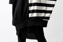 画像をギャラリービューアに読み込む, N/07 OVERFIT DOLMAN T-SHIRT / HORIZONTAL PANELED (BLACK×IVORY)