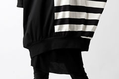 画像をギャラリービューアに読み込む, N/07 OVERFIT DOLMAN T-SHIRT / HORIZONTAL PANELED (BLACK×IVORY)