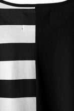 画像をギャラリービューアに読み込む, N/07 OVERFIT DOLMAN T-SHIRT / HORIZONTAL PANELED (BLACK×IVORY)