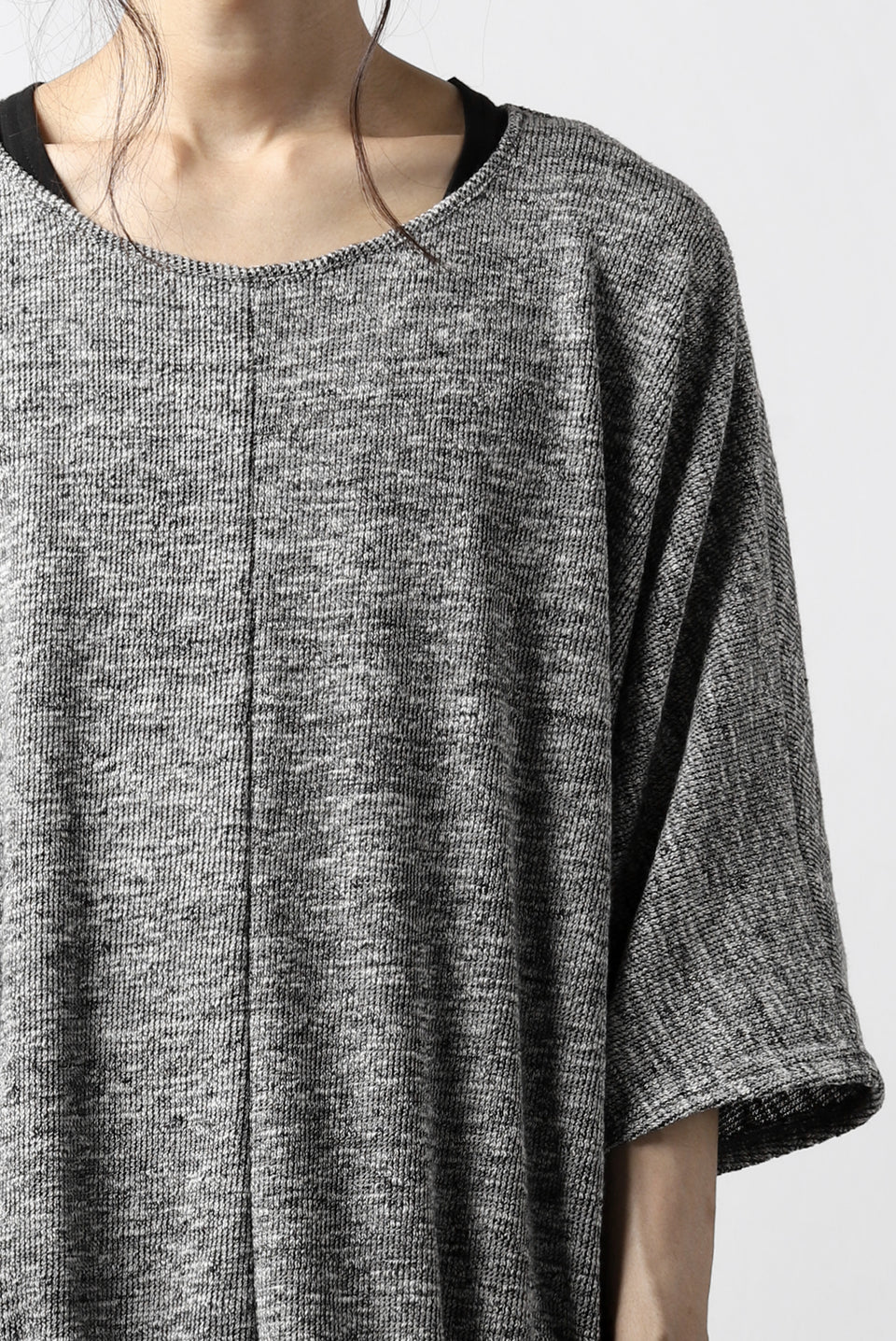 Load image into Gallery viewer, N/07 OVERFIT DOLMAN T-SHIRT / MERANGE TWEEDY (SHERBET GREY)