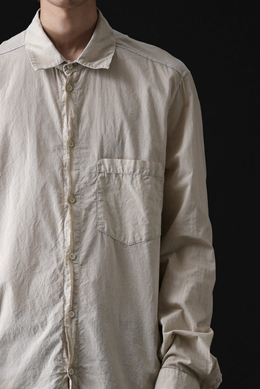 Load image into Gallery viewer, daub PLAIN COLLAR SHIRT / COLD DYED ORGANIC COTTON (SAND)