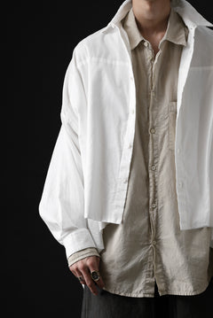 Load image into Gallery viewer, daub PLAIN COLLAR SHIRT / COLD DYED ORGANIC COTTON (SAND)