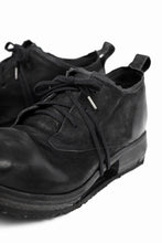 画像をギャラリービューアに読み込む, BORIS BIDJAN SABERI HORSE LEATHER DERBY SHOES / WASHED & HAND TREATED "SHOE1-SIN" (BLACK)