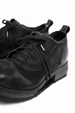 画像をギャラリービューアに読み込む, BORIS BIDJAN SABERI HORSE LEATHER DERBY SHOES / WASHED & HAND TREATED "SHOE1-SIN" (BLACK)
