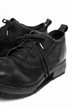 画像をギャラリービューアに読み込む, BORIS BIDJAN SABERI HORSE LEATHER DERBY SHOES / WASHED & HAND-TREATED "SHOE1-SIN" (BLACK)
