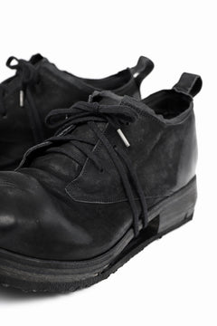 画像をギャラリービューアに読み込む, BORIS BIDJAN SABERI HORSE LEATHER DERBY SHOES / WASHED & HAND-TREATED "SHOE1-SIN" (BLACK)