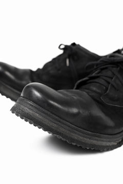 画像をギャラリービューアに読み込む, BORIS BIDJAN SABERI HORSE LEATHER DERBY SHOES / WASHED & HAND TREATED "SHOE1-SIN" (BLACK)