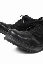 画像をギャラリービューアに読み込む, BORIS BIDJAN SABERI HORSE LEATHER DERBY SHOES / WASHED & HAND-TREATED "SHOE1-SIN" (BLACK)