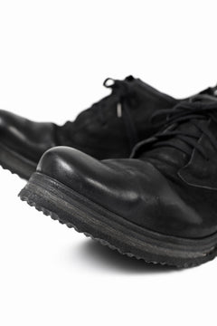 画像をギャラリービューアに読み込む, BORIS BIDJAN SABERI HORSE LEATHER DERBY SHOES / WASHED & HAND-TREATED "SHOE1-SIN" (BLACK)