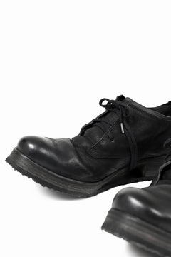 画像をギャラリービューアに読み込む, BORIS BIDJAN SABERI HORSE LEATHER DERBY SHOES / WASHED & HAND TREATED "SHOE1-SIN" (BLACK)