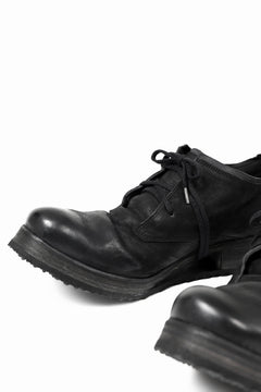 画像をギャラリービューアに読み込む, BORIS BIDJAN SABERI HORSE LEATHER DERBY SHOES / WASHED & HAND-TREATED "SHOE1-SIN" (BLACK)