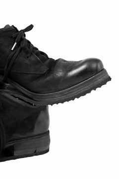 画像をギャラリービューアに読み込む, BORIS BIDJAN SABERI HORSE LEATHER DERBY SHOES / WASHED & HAND TREATED "SHOE1-SIN" (BLACK)