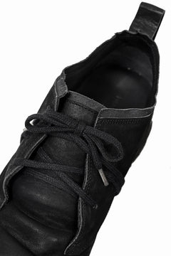 画像をギャラリービューアに読み込む, BORIS BIDJAN SABERI HORSE LEATHER DERBY SHOES / WASHED & HAND-TREATED "SHOE1-SIN" (BLACK)