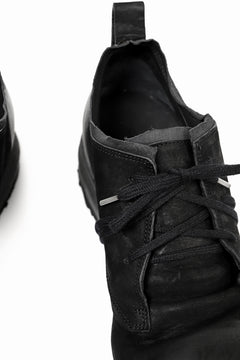 画像をギャラリービューアに読み込む, BORIS BIDJAN SABERI HORSE LEATHER DERBY SHOES / WASHED & HAND TREATED "SHOE1-SIN" (BLACK)
