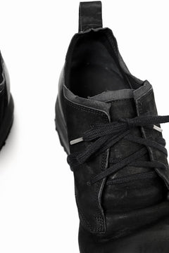画像をギャラリービューアに読み込む, BORIS BIDJAN SABERI HORSE LEATHER DERBY SHOES / WASHED & HAND-TREATED "SHOE1-SIN" (BLACK)