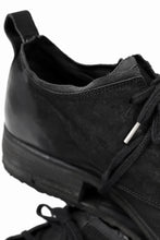画像をギャラリービューアに読み込む, BORIS BIDJAN SABERI HORSE LEATHER DERBY SHOES / WASHED & HAND-TREATED "SHOE1-SIN" (BLACK)