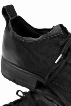 画像をギャラリービューアに読み込む, BORIS BIDJAN SABERI HORSE LEATHER DERBY SHOES / WASHED & HAND-TREATED "SHOE1-SIN" (BLACK)