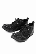 画像をギャラリービューアに読み込む, BORIS BIDJAN SABERI HORSE LEATHER DERBY SHOES / WASHED & HAND TREATED "SHOE1-SIN" (BLACK)