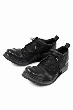 画像をギャラリービューアに読み込む, BORIS BIDJAN SABERI HORSE LEATHER DERBY SHOES / WASHED & HAND-TREATED "SHOE1-SIN" (BLACK)
