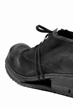画像をギャラリービューアに読み込む, BORIS BIDJAN SABERI HORSE LEATHER DERBY SHOES / WASHED & HAND TREATED "SHOE1-SIN" (BLACK)