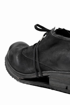 画像をギャラリービューアに読み込む, BORIS BIDJAN SABERI HORSE LEATHER DERBY SHOES / WASHED & HAND TREATED "SHOE1-SIN" (BLACK)