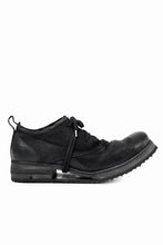 画像をギャラリービューアに読み込む, BORIS BIDJAN SABERI HORSE LEATHER DERBY SHOES / WASHED & HAND-TREATED "SHOE1-SIN" (BLACK)