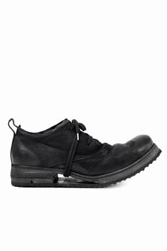 画像をギャラリービューアに読み込む, BORIS BIDJAN SABERI HORSE LEATHER DERBY SHOES / WASHED & HAND-TREATED "SHOE1-SIN" (BLACK)