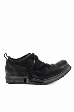 画像をギャラリービューアに読み込む, BORIS BIDJAN SABERI HORSE LEATHER DERBY SHOES / WASHED & HAND-TREATED "SHOE1-SIN" (BLACK)