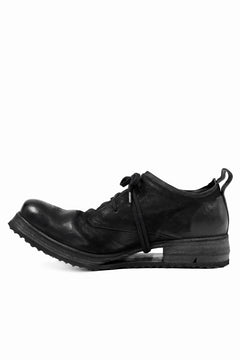 画像をギャラリービューアに読み込む, BORIS BIDJAN SABERI HORSE LEATHER DERBY SHOES / WASHED & HAND TREATED "SHOE1-SIN" (BLACK)