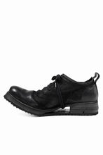 画像をギャラリービューアに読み込む, BORIS BIDJAN SABERI HORSE LEATHER DERBY SHOES / WASHED & HAND-TREATED "SHOE1-SIN" (BLACK)