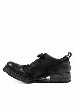 画像をギャラリービューアに読み込む, BORIS BIDJAN SABERI HORSE LEATHER DERBY SHOES / WASHED & HAND-TREATED "SHOE1-SIN" (BLACK)