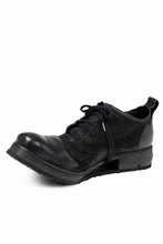 画像をギャラリービューアに読み込む, BORIS BIDJAN SABERI HORSE LEATHER DERBY SHOES / WASHED & HAND TREATED "SHOE1-SIN" (BLACK)