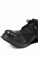 画像をギャラリービューアに読み込む, BORIS BIDJAN SABERI HORSE LEATHER DERBY SHOES / WASHED & HAND TREATED "SHOE1-SIN" (BLACK)