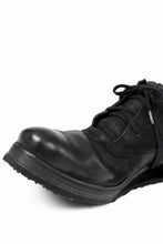 画像をギャラリービューアに読み込む, BORIS BIDJAN SABERI HORSE LEATHER DERBY SHOES / WASHED & HAND-TREATED "SHOE1-SIN" (BLACK)