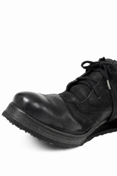 画像をギャラリービューアに読み込む, BORIS BIDJAN SABERI HORSE LEATHER DERBY SHOES / WASHED & HAND TREATED "SHOE1-SIN" (BLACK)