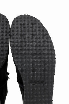 画像をギャラリービューアに読み込む, BORIS BIDJAN SABERI HORSE LEATHER DERBY SHOES / WASHED & HAND-TREATED "SHOE1-SIN" (BLACK)