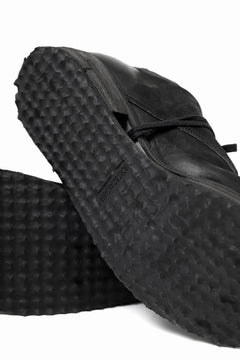 画像をギャラリービューアに読み込む, BORIS BIDJAN SABERI HORSE LEATHER DERBY SHOES / WASHED & HAND-TREATED "SHOE1-SIN" (BLACK)