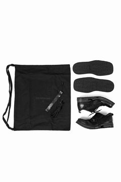 画像をギャラリービューアに読み込む, BORIS BIDJAN SABERI HORSE LEATHER DERBY SHOES / WASHED & HAND-TREATED "SHOE1-SIN" (BLACK)