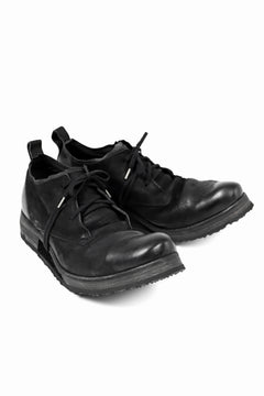 画像をギャラリービューアに読み込む, BORIS BIDJAN SABERI HORSE LEATHER DERBY SHOES / WASHED & HAND TREATED "SHOE1-SIN" (BLACK)