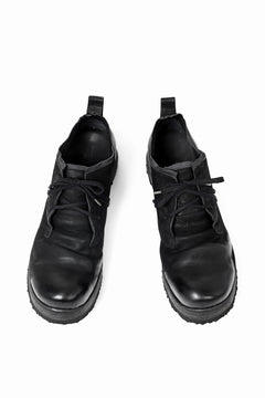 画像をギャラリービューアに読み込む, BORIS BIDJAN SABERI HORSE LEATHER DERBY SHOES / WASHED & HAND TREATED "SHOE1-SIN" (BLACK)