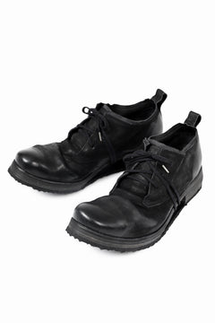 画像をギャラリービューアに読み込む, BORIS BIDJAN SABERI HORSE LEATHER DERBY SHOES / WASHED & HAND TREATED "SHOE1-SIN" (BLACK)