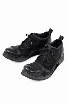 画像をギャラリービューアに読み込む, BORIS BIDJAN SABERI HORSE LEATHER DERBY SHOES / WASHED & HAND-TREATED "SHOE1-SIN" (BLACK)