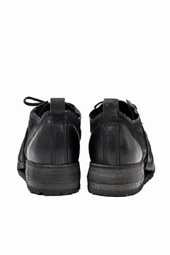 画像をギャラリービューアに読み込む, BORIS BIDJAN SABERI HORSE LEATHER DERBY SHOES / WASHED & HAND TREATED "SHOE1-SIN" (BLACK)